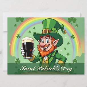 Leprechauns Jubel unter dem Regenbogen