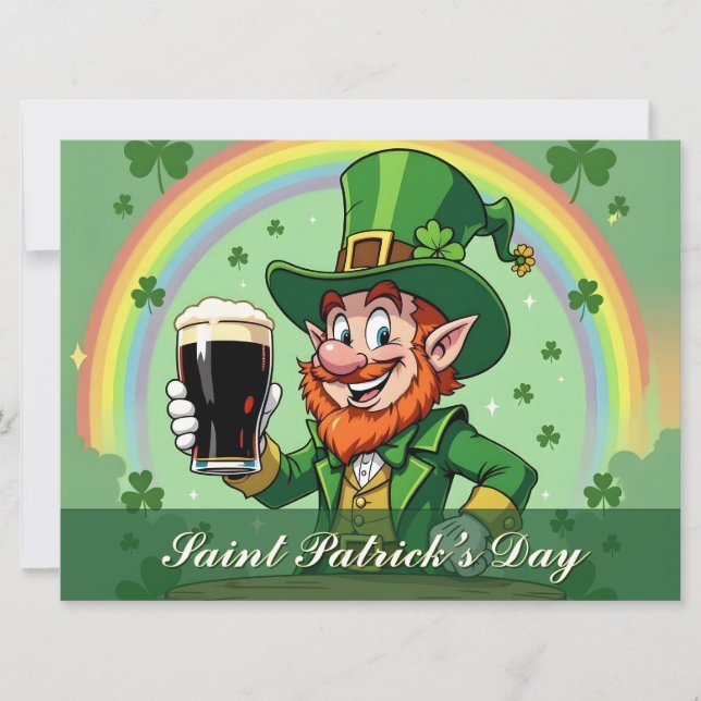 Leprechauns Jubel unter dem Regenbogen (Vorderseite)