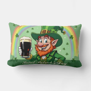 Leprechauns Jubel unter dem Regenbogen Lendenkissen