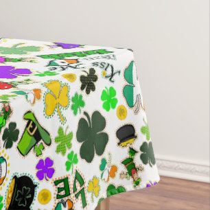 Leprechauns Kleeblatts Gold Mushrooms Kiss Me Tischdecke