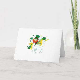 Lepricorn Unicorn St Patricks Day Kinder oder Mädc Karte