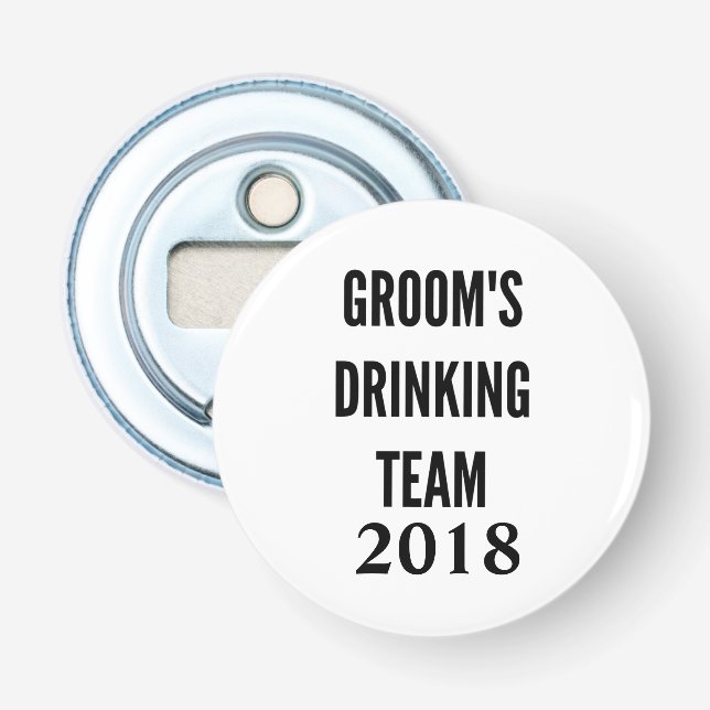 L'équipe de boisson de Groom 2018 ouvre-bouteille (Devant)