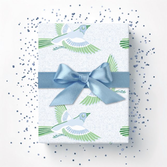 Lerche in Schiefer und Grün Geschenkpapier (Von Creator hochgeladen)