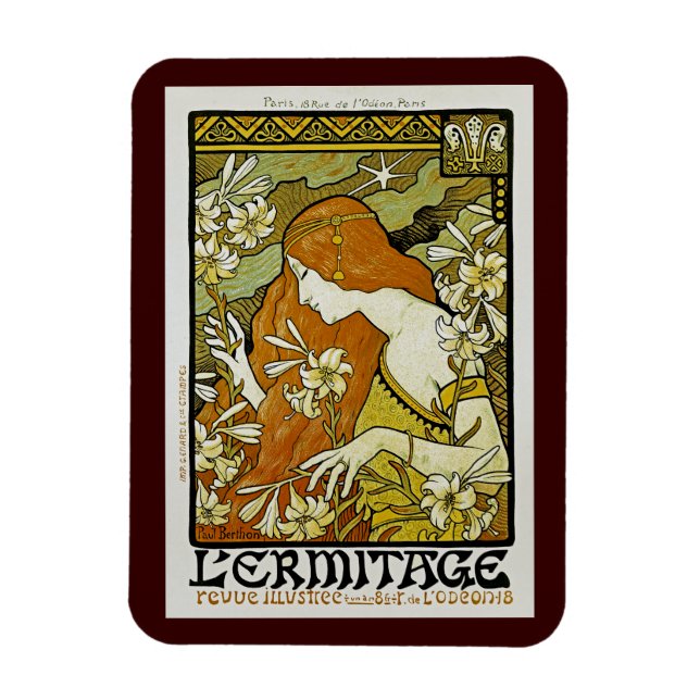 L'Ermitage Art Nouveau Floral Magnet (Vertikal)