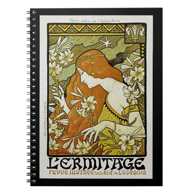 L'Ermitage Art Nouveau Floral Notizblock (Vorderseite)