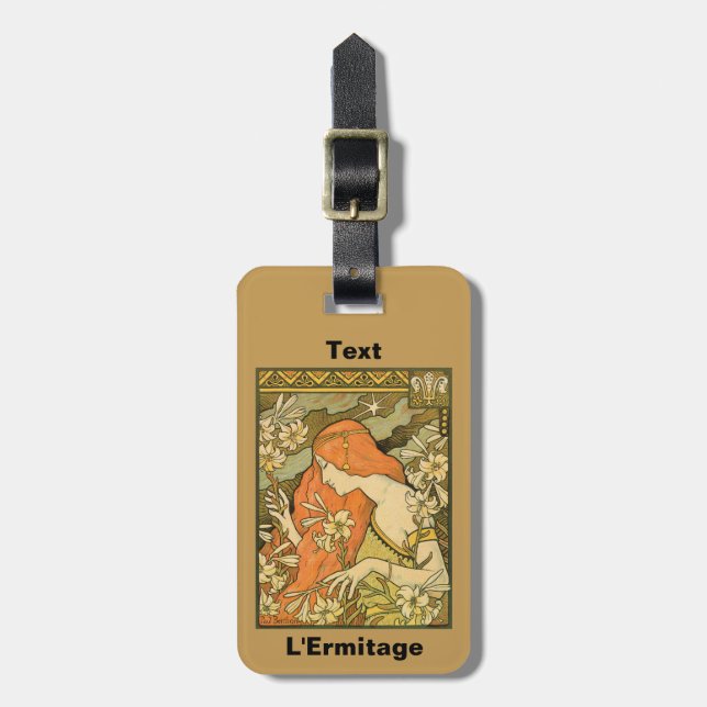 L'Ermitage Französische Jugendfrau im Bereich Blum Gepäckanhänger (Vorderseite vertikal)
