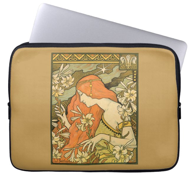 L'Ermitage Französische Jugendfrau im Bereich Blum Laptopschutzhülle (Vorderseite)