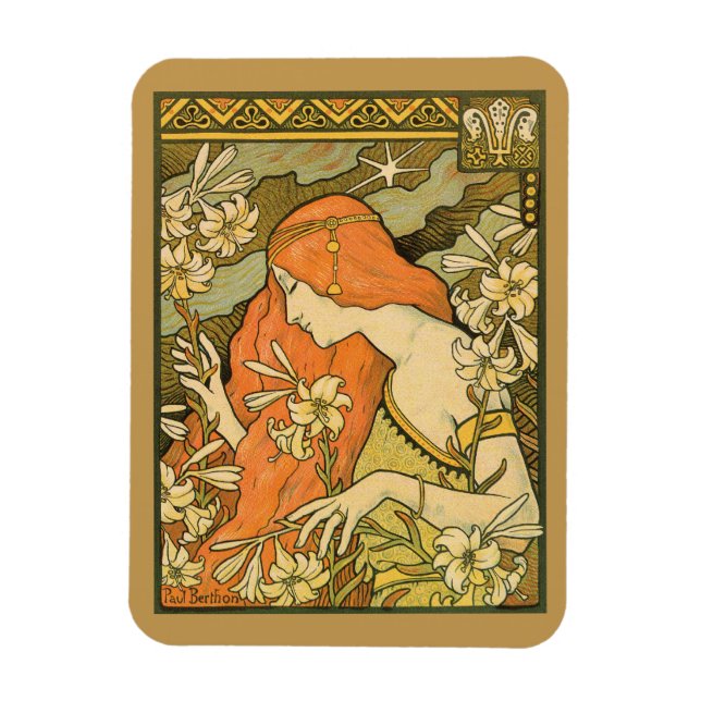 L'Ermitage Französische Jugendfrau im Bereich Blum Magnet (Vertikal)