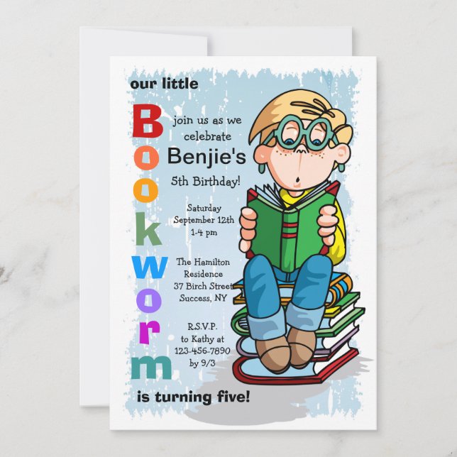 Lernbegierige Jungen-Einladung Einladung (Vorderseite)