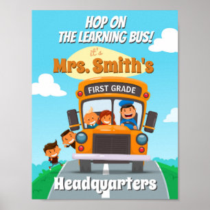 Lernbus Willkommen beim Klassenzimmer Schulunterri Poster