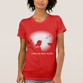 Lerne allein zu kämpfen – Löwe unter Mondlicht T-Shirt