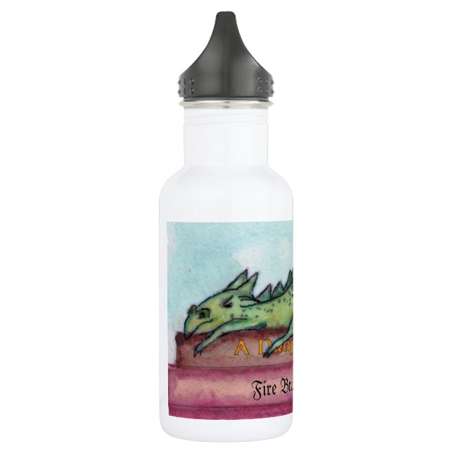 Lernen als Drachenwasserflasche Trinkflasche (Links)