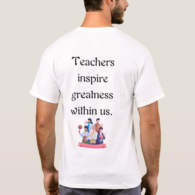 Lernen beginnt mit einem Lehrer T-Shirt (Rückseite)