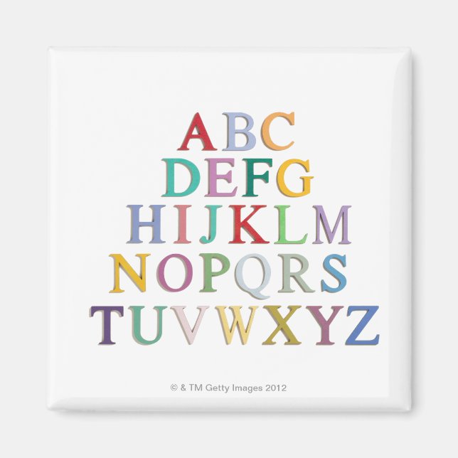 Lernen, Buchstaben, Alphabet Magnet (Vorne)