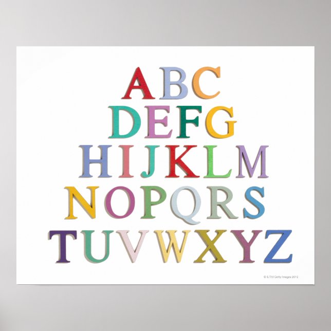 Lernen, Buchstaben, Alphabet Poster (Vorne)