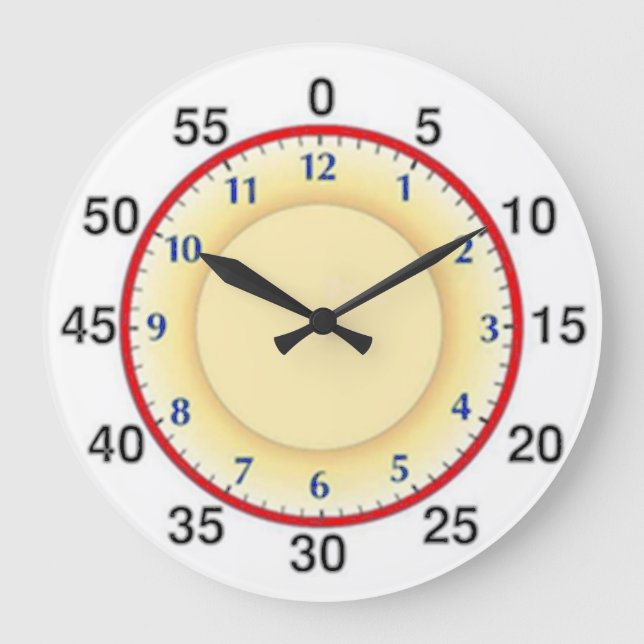 Lernen, die Zeit zu bestimmen Große Wanduhr (Vorderseite)