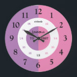 Lernen, die Zeit zu erzählen | PERSONALISIERT | Na Große Wanduhr<br><div class="desc">Lehrer und Eltern werden diese Uhr mit leicht lesbaren Ziffern/Zahlen Liebe! Die Stunden und Minuten und klar markiert, mit den Stunden in schwarz, und die Minuten in und hinter in Weiß. Diese Uhr kommt in 3 Stilen, Round Medium (8"), Round Large (10, 75") und Square Large (10, 75"). Ideal für...</div>