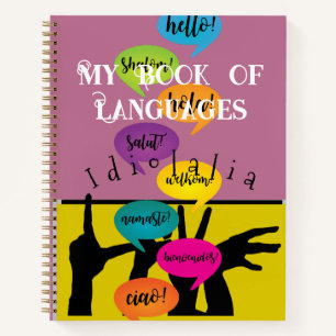 Lernen einer Fremdsprache   Journal Notizbuch