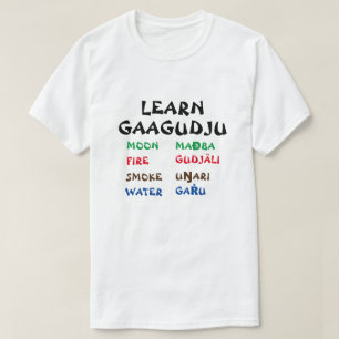 Lernen Gaagudju Mond, Feuer, Rauch, Wasser T-Shirt