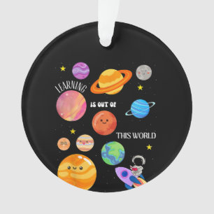 Lernen ist aus dieser Welt der Weltraumwissenschaf Ornament