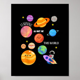 Lernen ist aus dieser Welt der Weltraumwissenschaf Poster
