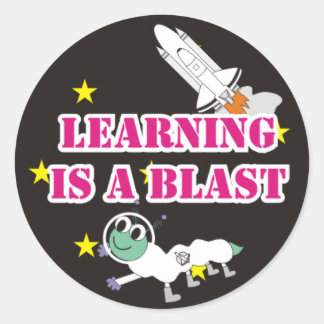 Lernen ist ein Blast-Sticker Runder Aufkleber