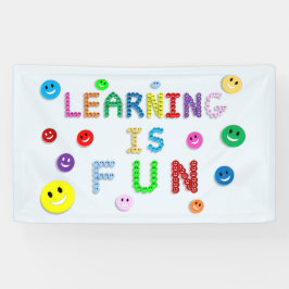 Lernen ist Spaß für Smiley Banner