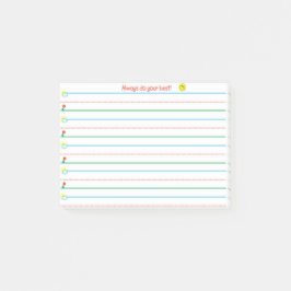 Lernen, Post-It-Notiz zu schreiben Post-it Klebezettel