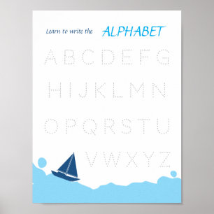 Lernen Sie, das Alphabet Poster für Kinder zu schr