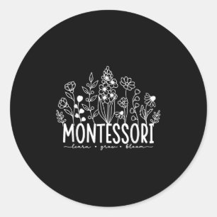Lernen Sie die Aufwertung der Blütenblüte Montesso Runder Aufkleber