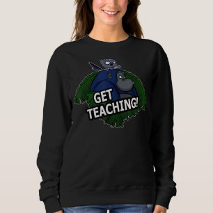 Lernen Sie Gorilla und Katzen-Design Sweatshirt