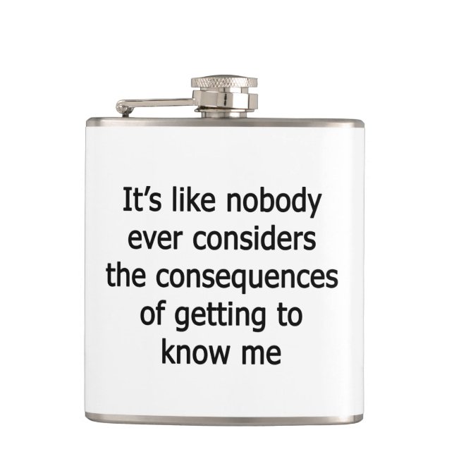 Lernen Sie mich kennen Flachmann (Vorderseite)