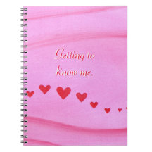 Lernen Sie mich kennen Red Hearts Journal Notebook