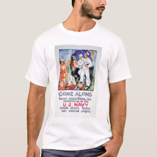 Lernen Sie und sehen Sie etwas in der Marine T-Shirt