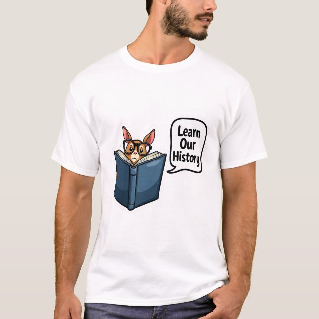Lernen Sie unsere Geschichte, die das schwarze Ver T-Shirt (Vorderseite)