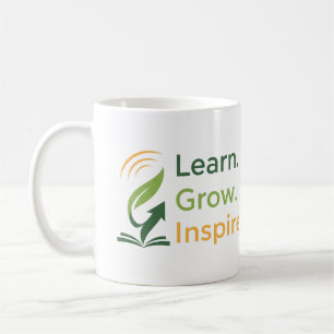 Lernen Sie. Wachsen. Inspirier. Kaffeetasse