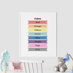 Lernen von Farben für das Kinderplakat Poster