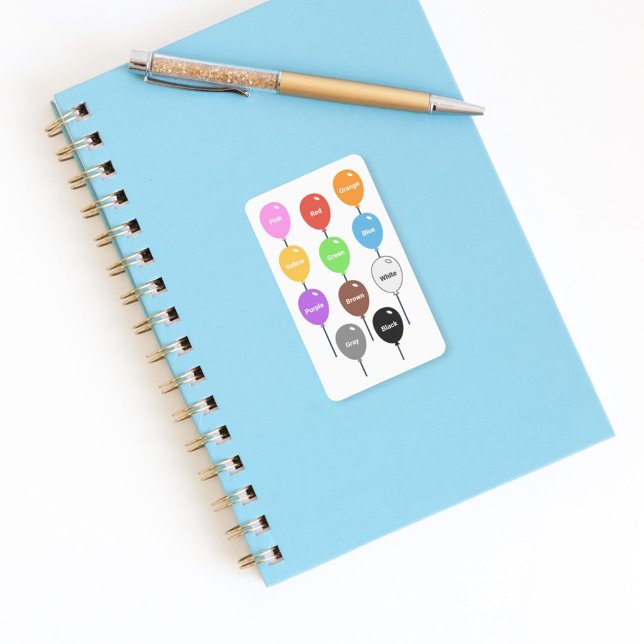 Lernen von Farben mit Ballons Aufkleber (Learning Colors with balloons Sticker)