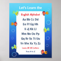 Lernen wir das ABC-Plakat für Kinder