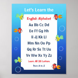 Lernen wir das ABC-Plakat für Kinder Poster