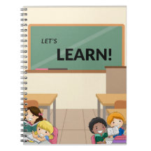 Lernen wir! Klassenzimmer-Kinder-Notizbuch
