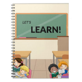 Lernen wir! Klassenzimmer-Kinder-Notizbuch Notizblock
