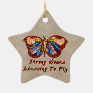 Lernen zu fliegen keramik ornament