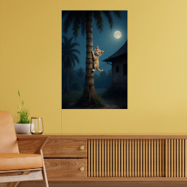 Lernen zu klettern – Süßer Katzenmoment Poster