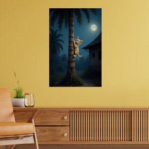 Lernen zu klettern – Süßer Katzenmoment Poster