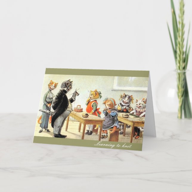 Lernen zum Strick Karte (Vorderseite)