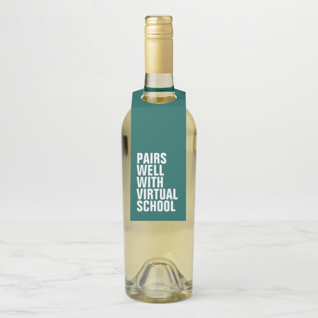 Lernerfahrung in virtuellen Schulen Flaschenanhänger (Auf Flasche)