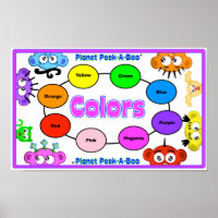 LERNFARBEN MIT PLANETEN FLÜCHTIGE BLICK-A-BOO