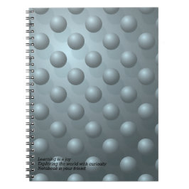 Lernfreude Notizbuch – Teal 3D Kugel Muster Notizblock