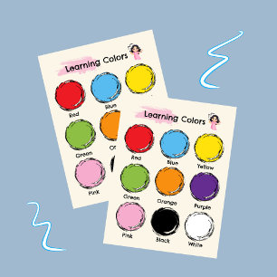 Lernposter für Farben für Kinder Poster